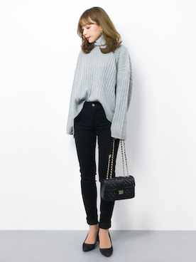 ayumi  sato さん（レディース・155cm）の冬コーディネート