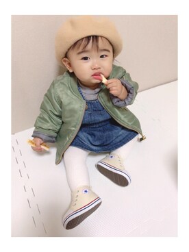 「秋冬」｜「アイテム（オールインワン・サロペット）」を使った、coconaさん（キッズ・70cm）の秋コーディネート