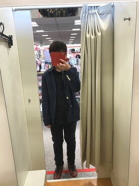 「COMME CA ISM（コムサイズム）のアイテム（デニムジャケット）」を使った、つばささん（メンズ・167cm）の冬コーディネート