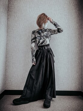 「Slightly Numb（スライトリーナム）のアイテム」を使った、Ann Tsaiさん（レディース・160cm）の夏コーディネート