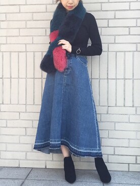 「ヤヌーク」｜「アイテム（ブーツ）」を使った、IRIE REIKO🃏さん（レディース・153cm）の秋コーディネート