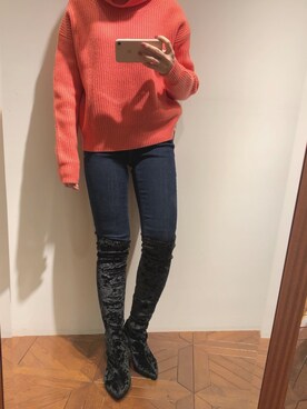 「ヤヌーク」｜「アイテム（ブーツ）」を使った、IRIE REIKO🃏さん（レディース・153cm）の秋コーディネート