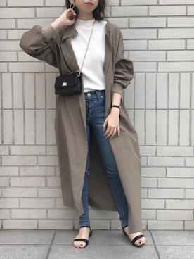 「LOUNGEDRESS（ラウンジドレス）のアイテム（その他アウター）」を使った、IRIE REIKO🃏さん（レディース・153cm）の春コーディネート