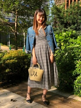 「＃デニム」｜「アイテム（ジャケット/アウター）」を使った、BEAMS LIGHTS Women'sさん（レディース・173cm）の春コーディネート
