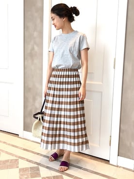 「＃クルーネック」｜BEAMS LIGHTS Women'sさん（レディース・163cm）の春コーディネート