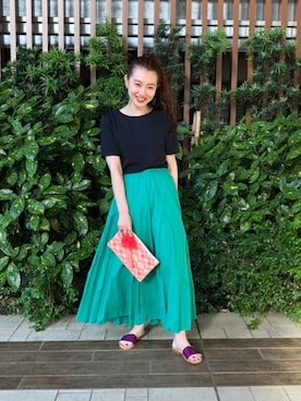 「BEAMS LIGHTS（ビームスライツ）のアイテム（財布/小物）」を使った、BEAMS LIGHTS Women'sさん（レディース・157cm）の夏コーディネート