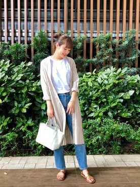 「＃デニム」｜「アイテム（ワンピース/ドレス）」を使った、BEAMS LIGHTS Women'sさん（レディース・173cm）の秋コーディネート