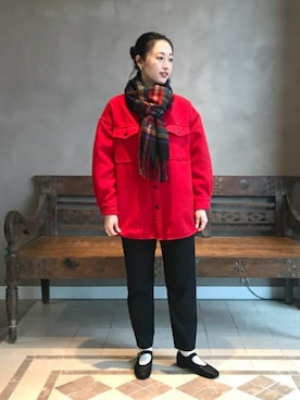 「モダン」｜「アイテム（ブルゾン）」を使った、BEAMS LIGHTS Women'sさん（レディース・162cm）の冬コーディネート