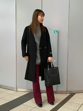 「モダン」｜「アイテム（その他アウター）」を使った、BEAMS LIGHTS Women'sさん（レディース・172cm）の冬コーディネート