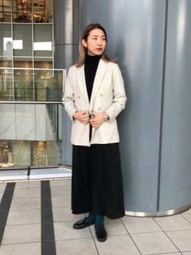 「モダン」｜「アイテム（ジャケット/アウター）」を使った、BEAMS LIGHTS Women'sさん（レディース・165cm）の冬コーディネート