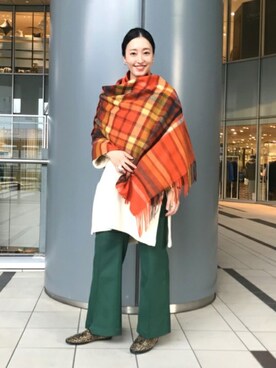 「モダン」｜「アイテム（チュニック）」を使った、BEAMS LIGHTS Women'sさん（レディース・162cm）の冬コーディネート