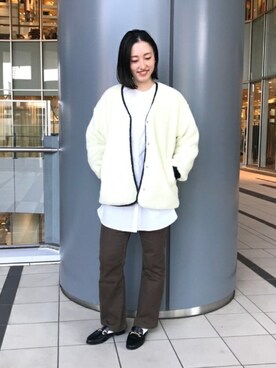「モダン」｜「アイテム（ブルゾン）」を使った、BEAMS LIGHTS Women'sさん（レディース・162cm）の冬コーディネート