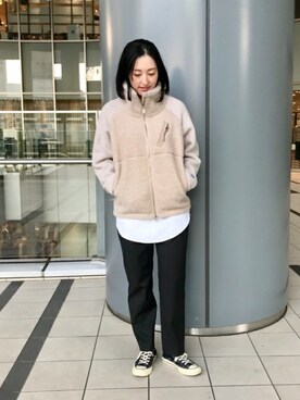 「モダン」｜「アイテム（ブルゾン）」を使った、BEAMS LIGHTS Women'sさん（レディース・162cm）の冬コーディネート