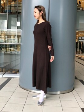 「モダン」｜「アイテム（ワンピース/ドレス）」を使った、BEAMS LIGHTS Women'sさん（レディース・165cm）の冬コーディネート