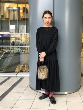 「モダン」｜「アイテム（ワンピース/ドレス）」を使った、BEAMS LIGHTS Women'sさん（レディース・165cm）の冬コーディネート