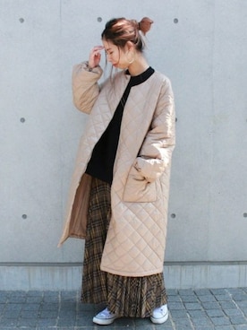 「モダン」｜「アイテム（その他アウター）」を使った、BEAMS LIGHTS Women'sさん（レディース・158cm）の冬コーディネート