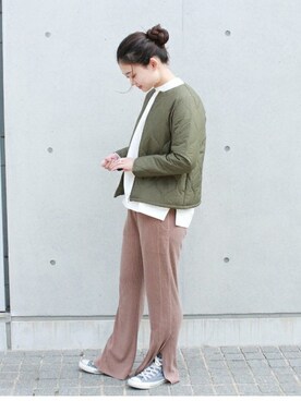 「モダン」｜「アイテム（ブルゾン）」を使った、BEAMS LIGHTS Women'sさん（レディース・163cm）の冬コーディネート