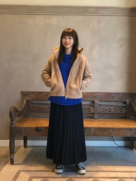 「モダン」｜「アイテム（ブルゾン）」を使った、BEAMS LIGHTS Women'sさん（レディース・172cm）の冬コーディネート