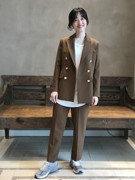「モダン」｜「アイテム（その他アウター）」を使った、BEAMS LIGHTS Women'sさん（レディース・162cm）の冬コーディネート