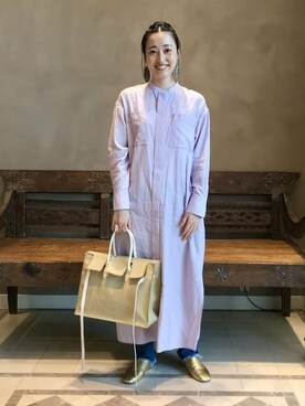 「モダン」｜「アイテム（ワンピース/ドレス）」を使った、BEAMS LIGHTS Women'sさん（レディース・162cm）の冬コーディネート