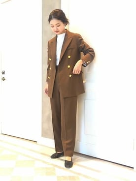 「モダン」｜「アイテム（その他アウター）」を使った、BEAMS LIGHTS Women'sさん（レディース・163cm）の冬コーディネート