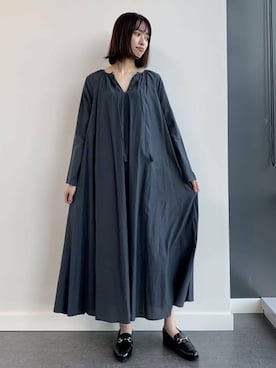 「モダン」｜「アイテム（ワンピース/ドレス）」を使った、BEAMS LIGHTS Women'sさん（レディース・166cm）の冬コーディネート