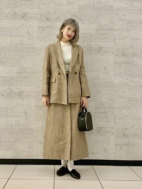 BEAMS LIGHTS / リネン スカートを使った人気ファッション 