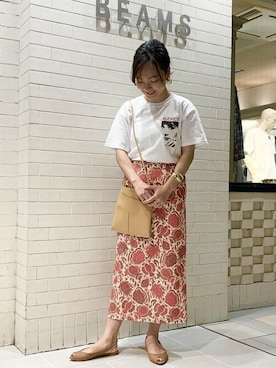 「更紗柄」｜BEAMS LIGHTS Women'sさん（レディース・151cm）の春コーディネート