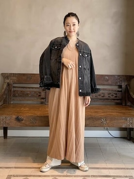 「BEAMS LIGHTS」｜「アイテム（デニムジャケット）」を使った、BEAMS LIGHTS Women'sさん（レディース・162cm）の秋コーディネート