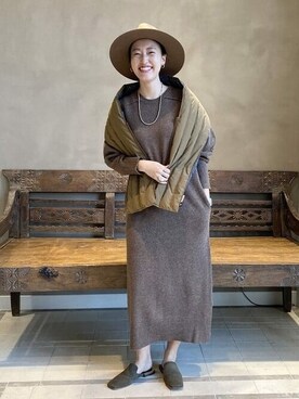 「BEAMS LIGHTS」｜「アイテム（ワンピース/ドレス）」を使った、BEAMS LIGHTS Women'sさん（レディース・162cm）の秋コーディネート