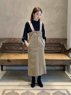 「BEAMS LIGHTS」｜「アイテム（ワンピース/ドレス）」を使った、BEAMS LIGHTS Women'sさん（レディース・158cm）の冬コーディネート
