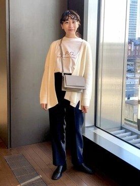 「BEAMS LIGHTS（ビームスライツ）のアイテム（ショルダーバッグ）」を使った、BEAMS LIGHTS Women'sさん（レディース・162cm）の冬コーディネート