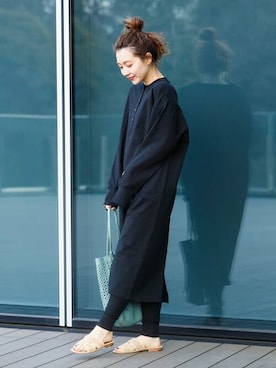 「BEAMS LIGHTS」｜「アイテム（ワンピース/ドレス）」を使った、BEAMS LIGHTS Women'sさん（レディース・157cm）の冬コーディネート