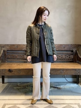 「BEAMS LIGHTS」｜「アイテム（ダウンジャケット/コート）」を使った、BEAMS LIGHTS Women'sさん（レディース・158cm）の冬コーディネート