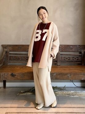 「BEAMS LIGHTS」｜「アイテム（その他アウター）」を使った、BEAMS LIGHTS Women'sさん（レディース・162cm）の冬コーディネート