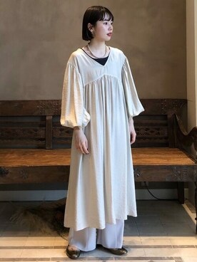 「BEAMS LIGHTS」｜「アイテム（ワンピース/ドレス）」を使った、BEAMS LIGHTS Women'sさん（レディース・162cm）の冬コーディネート