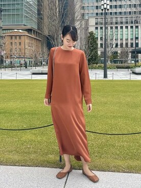 「BEAMS LIGHTS」｜「アイテム（ワンピース/ドレス）」を使った、BEAMS LIGHTS Women'sさん（レディース・164cm）の冬コーディネート