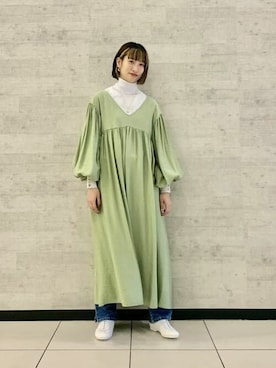 「BEAMS LIGHTS」｜「アイテム（ワンピース/ドレス）」を使った、BEAMS LIGHTS Women'sさん（レディース・158cm）の冬コーディネート