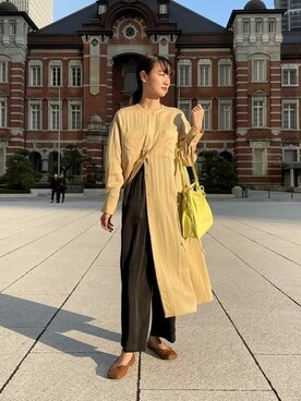 「BEAMS LIGHTS」｜「アイテム（ワンピース/ドレス）」を使った、BEAMS LIGHTS Women'sさん（レディース・164cm）の冬コーディネート