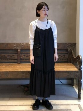 「BEAMS LIGHTS」｜「アイテム（ワンピース/ドレス）」を使った、BEAMS LIGHTS Women'sさん（レディース・162cm）の冬コーディネート