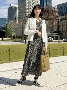 「BEAMS LIGHTS」｜「アイテム（ワンピース/ドレス）」を使った、BEAMS LIGHTS Women'sさん（レディース・162cm）の春コーディネート