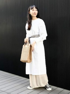 「BEAMS LIGHTS」｜「アイテム（ワンピース/ドレス）」を使った、BEAMS LIGHTS Women'sさん（レディース・162cm）の春コーディネート