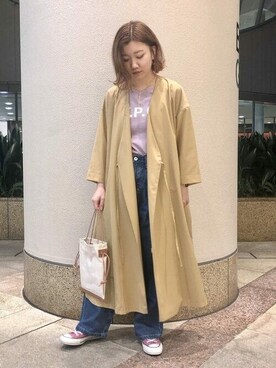 「BEAMS LIGHTS」｜「アイテム（ワンピース/ドレス）」を使った、BEAMS LIGHTS Women'sさん（レディース・157cm）の春コーディネート