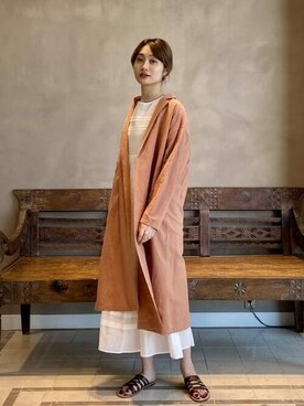 「BEAMS LIGHTS」｜「アイテム（その他アウター）」を使った、BEAMS LIGHTS Women'sさん（レディース・173cm）の春コーディネート
