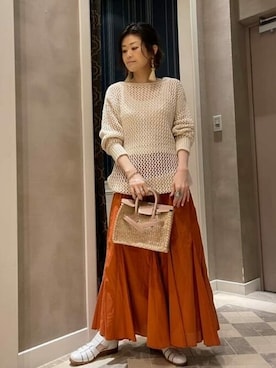 「シースルーニット」｜BEAMS LIGHTS Women'sさん（レディース・159cm）の春コーディネート