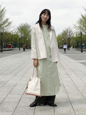 「BEAMS LIGHTS」｜「アイテム（ワンピース/ドレス）」を使った、BEAMS LIGHTS Women'sさん（レディース・162cm）の春コーディネート