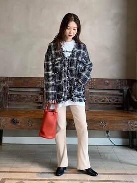 「BEAMS LIGHTS」｜「アイテム（ブルゾン）」を使った、BEAMS LIGHTS Women'sさん（レディース・158cm）の秋コーディネート