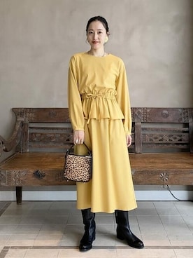 「BEAMS LIGHTS」｜「アイテム（ワンピース/ドレス）」を使った、BEAMS LIGHTS Women'sさん（レディース・162cm）の冬コーディネート