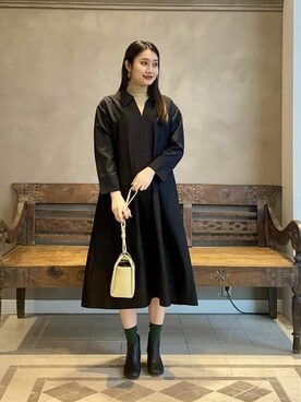 「BEAMS LIGHTS」｜「アイテム（ワンピース/ドレス）」を使った、BEAMS LIGHTS Women'sさん（レディース・173cm）の冬コーディネート