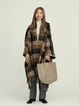 「BEAMS LIGHTS」｜「アイテム（その他アウター）」を使った、BEAMS LIGHTS Women'sさん（レディース・166cm）の冬コーディネート